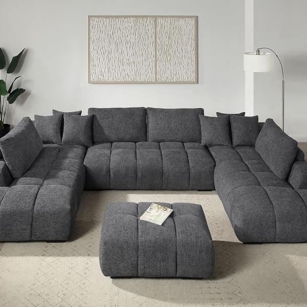 Acme Chloris Sectional Sofa in Gray