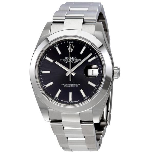 Rolex Datejust 41 Black Dial Steel Men's Watch 126300-0011