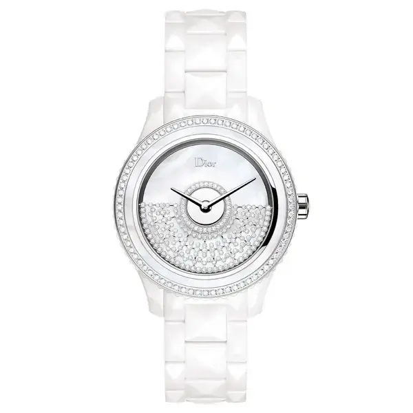 Christian Dior VIII Grand Bal White Ceramic Diamond Women's Watch CD124BE4C002